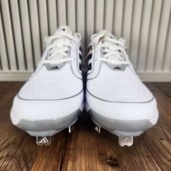 Adidas Purehustle 3 Womens 8.5 White Black Athletic Metal Softball Cleats IG7135 - Picture 3 of 11